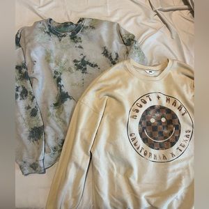UO crewneck and ascot crewneck